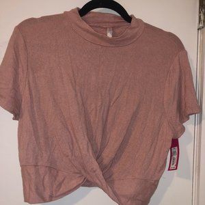 Xhilaration Nude Pink Cropped Sweater